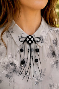 Polka Dot Vintage Silk Swing Pin