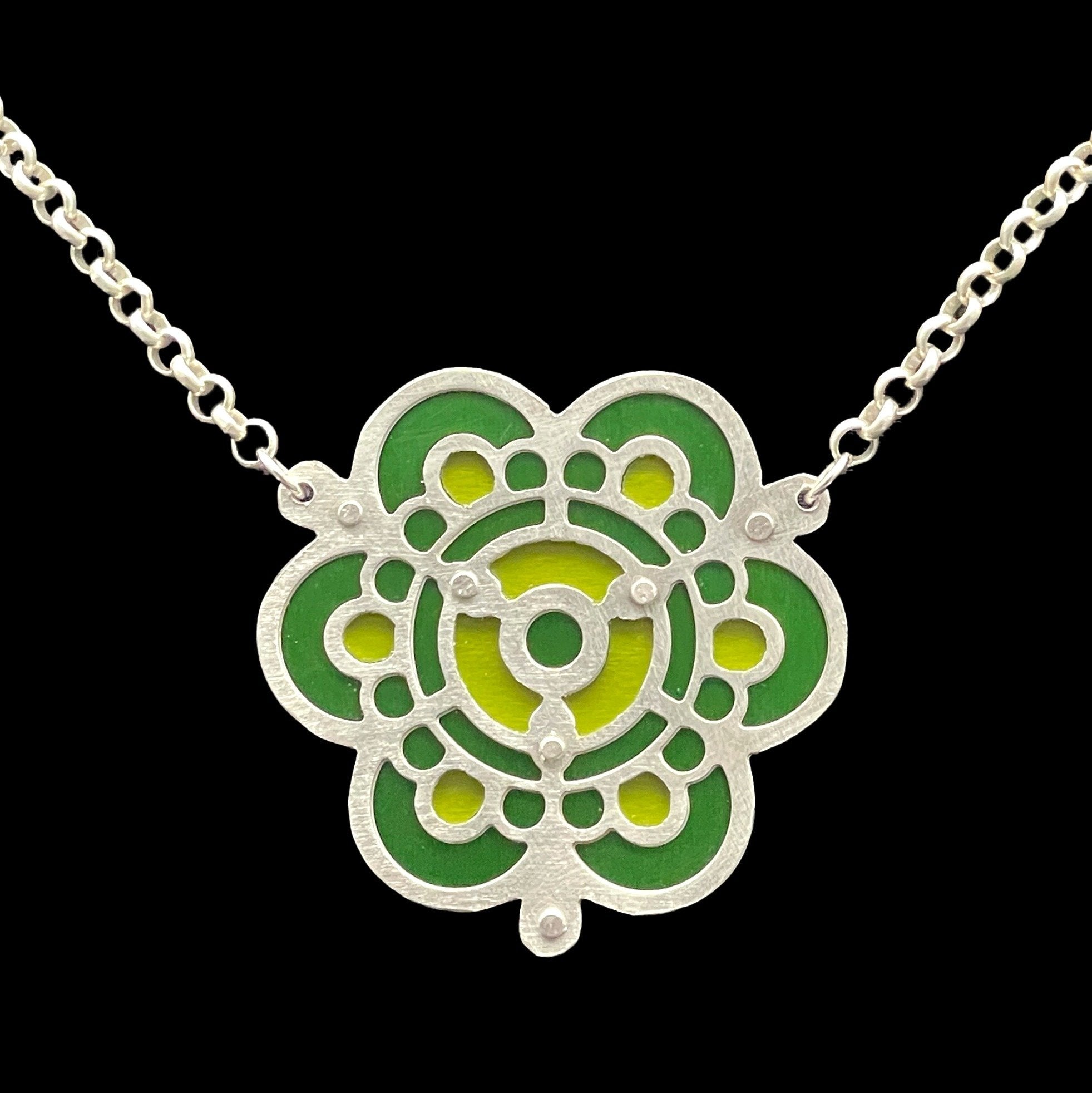 Maypop Two-Tone Corsage Necklace