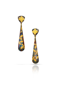Falling Petal Teardrop Dangle Earrings