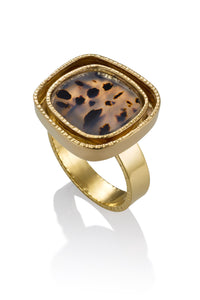 Spotted Agate Ring