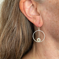 Flower Hoop Earrings