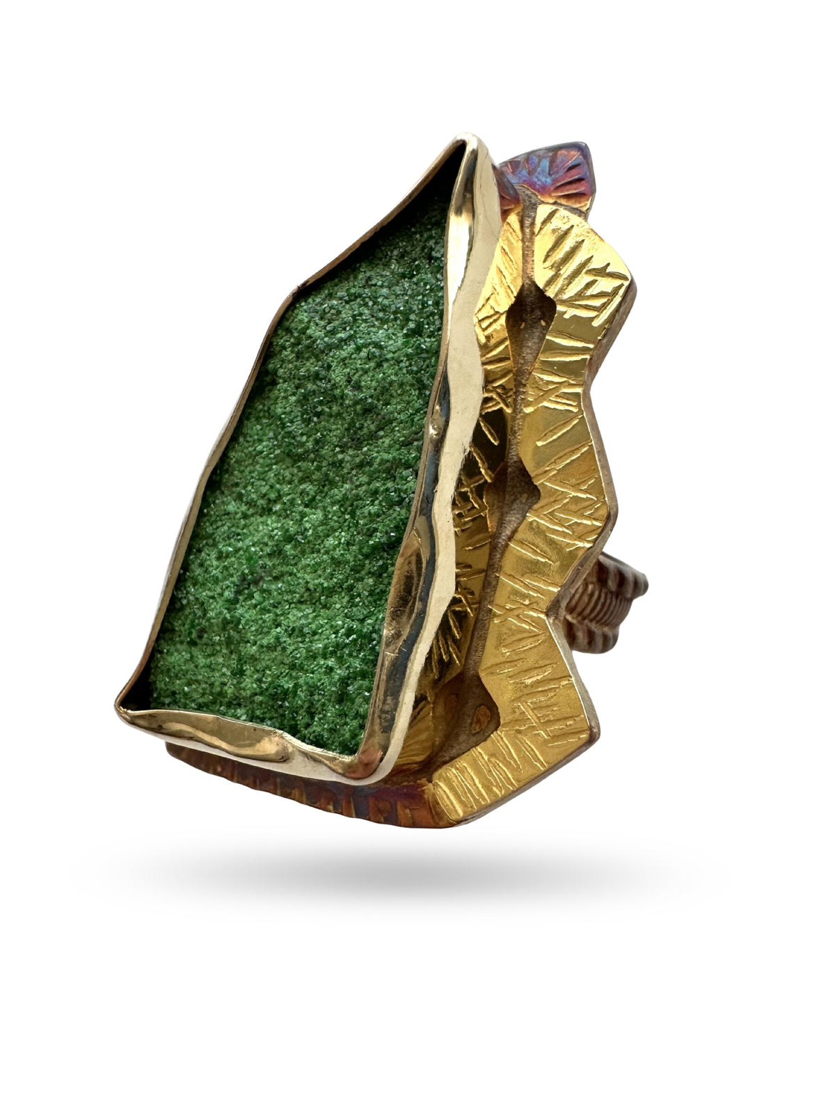 Intense Green Sparkle Ring