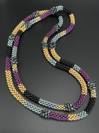 Twilight Plum Crochet Necklace