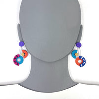 Red & Blue Classical Notes Earrings