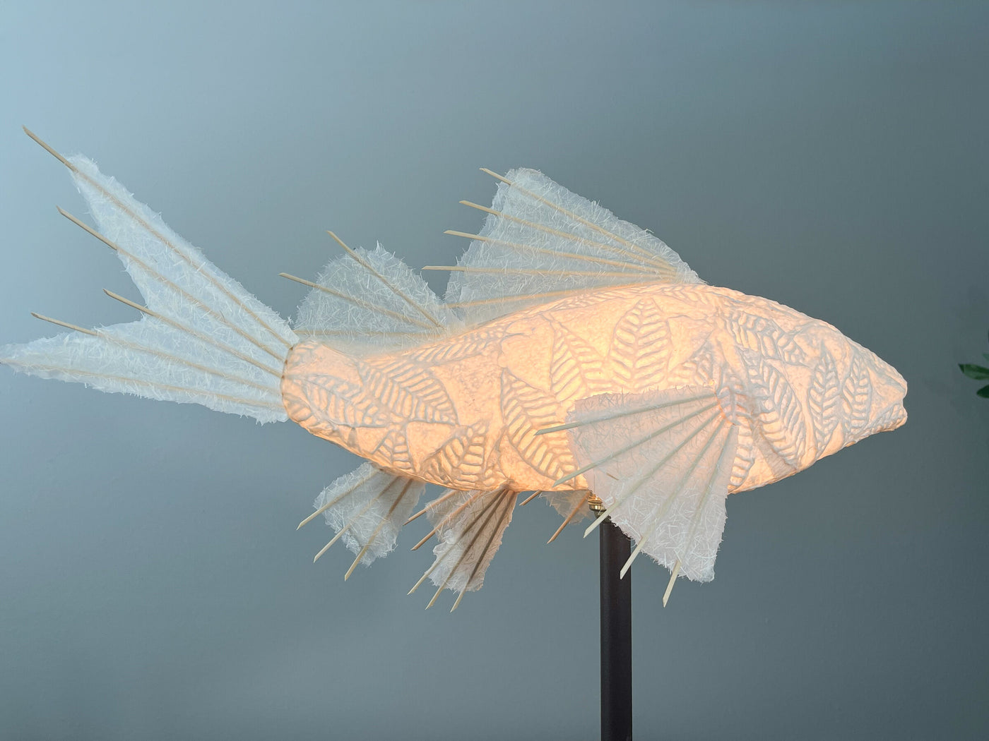 Alabaster Santorini Koi Lamp