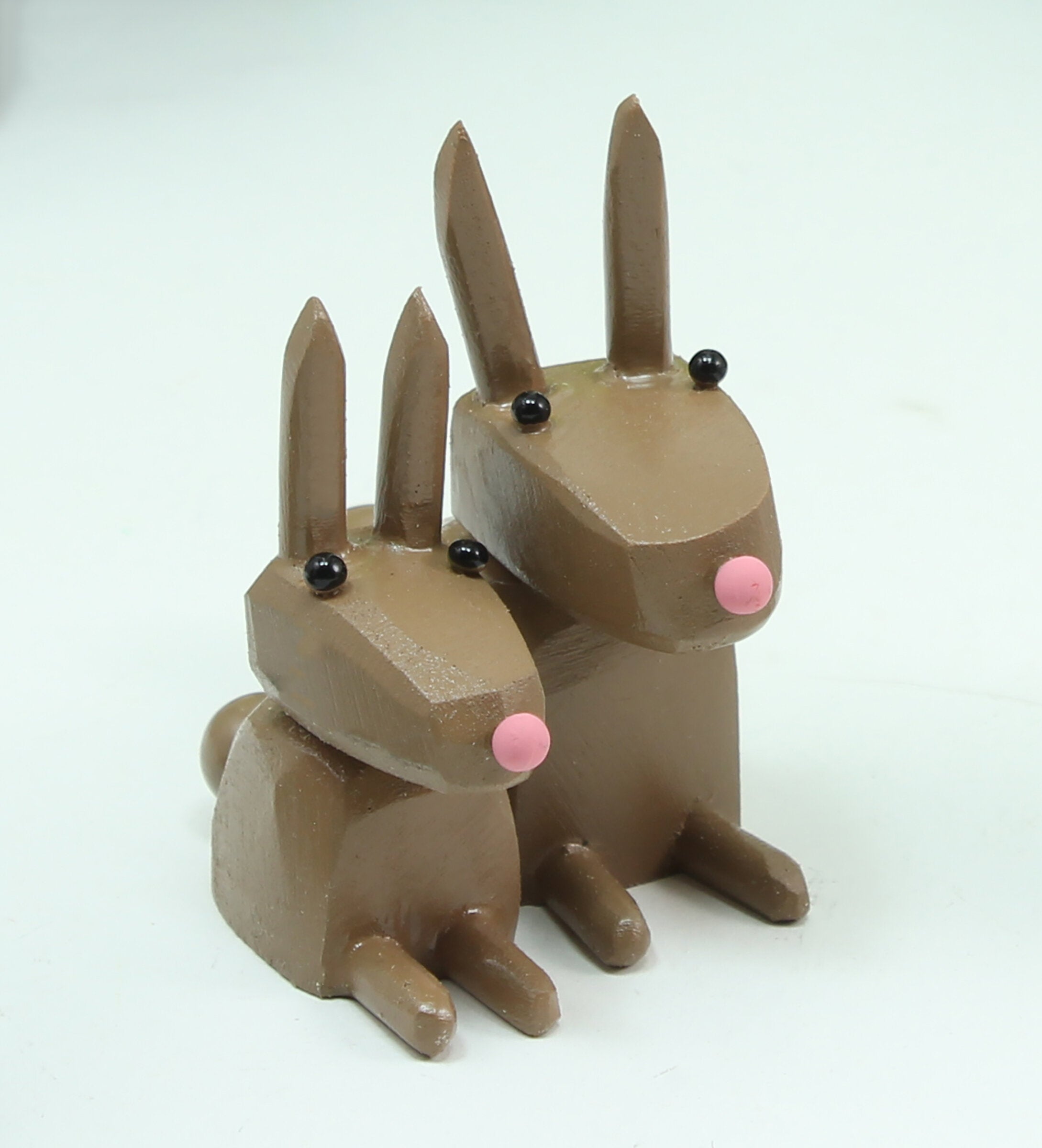 Brown Mama and Baby Bunny