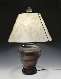 Beach Stone Raku Table Lamp