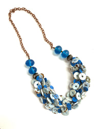 Blue and Rust Necklace