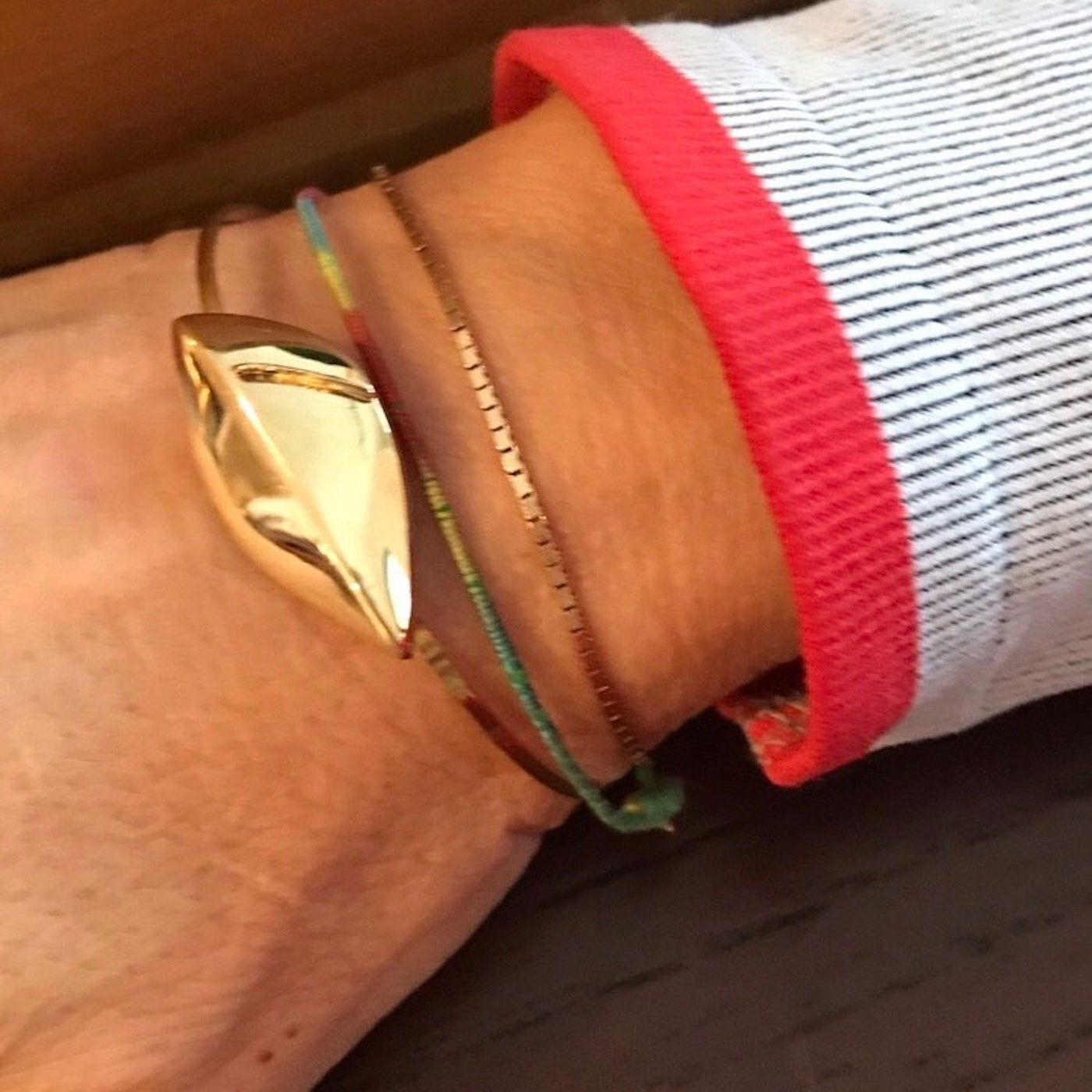 Yellow Gold Flora Leaf Bracelet