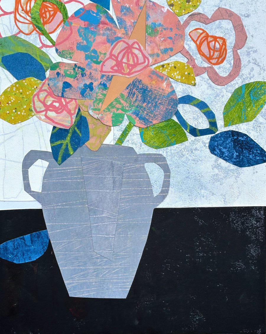 Ancient Vessel with Wildflowers