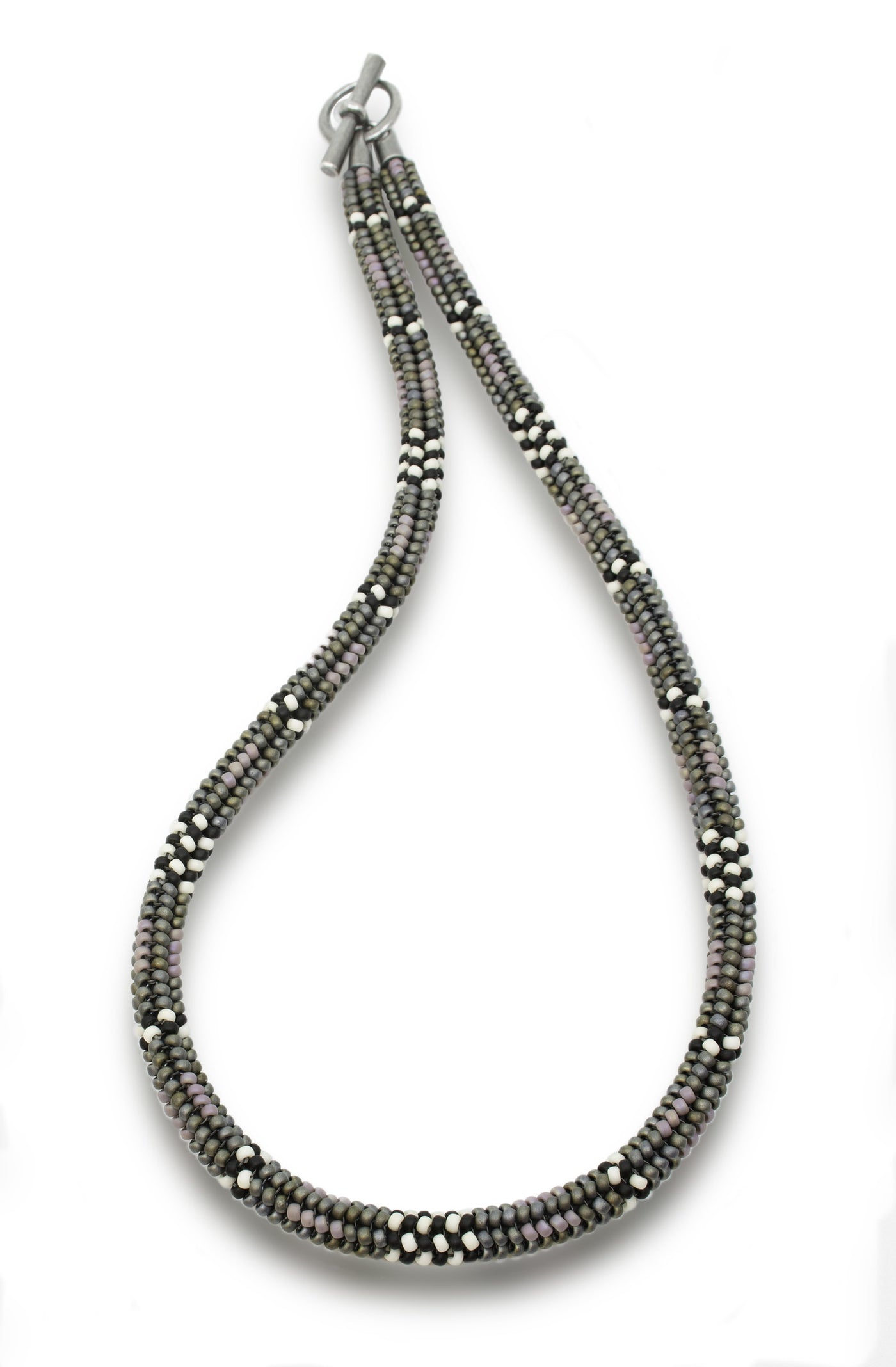 Tuxedo Gray Woven Necklace