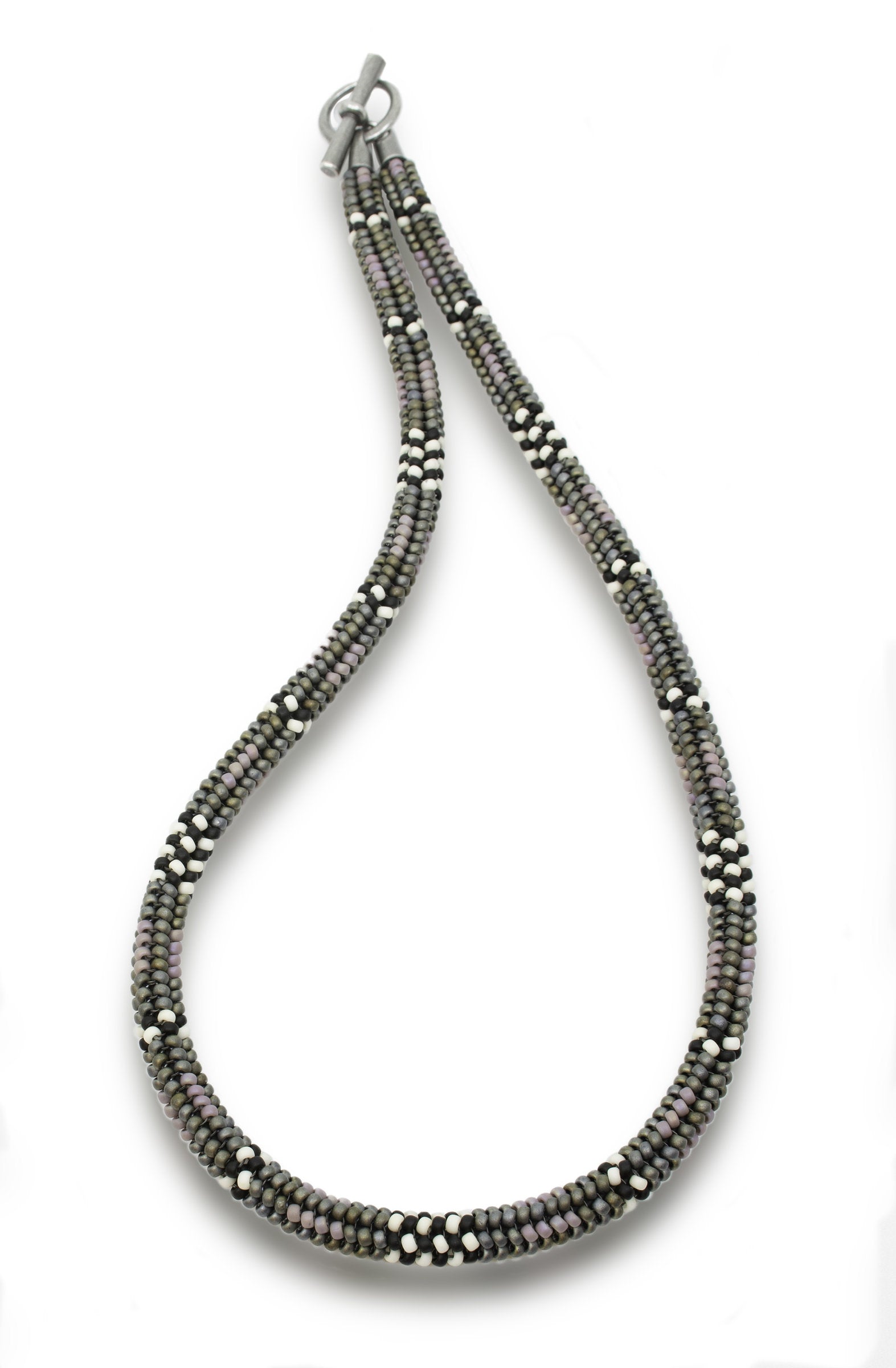Tuxedo Gray Woven Necklace
