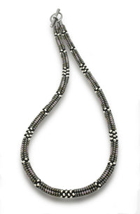 Tuxedo Gray Woven Necklace