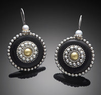 Ebony Medallion Dangle Earrings