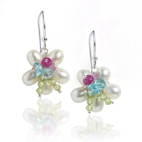 Pearl Flower & Spring Cluster Earrings