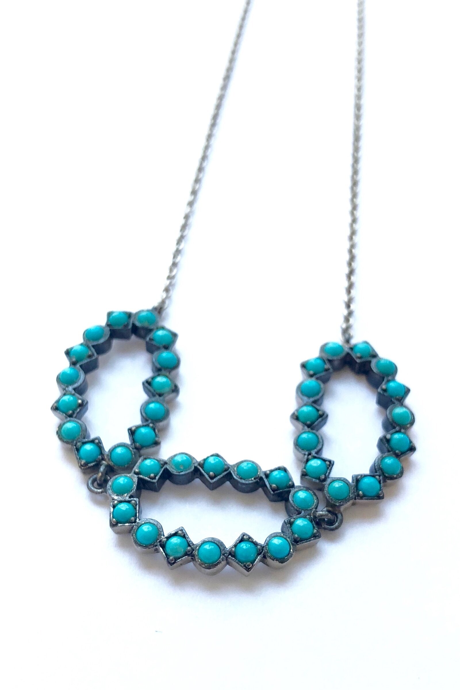 Turquoise Three-Leaf Necklace