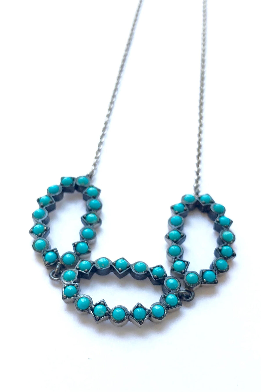 Turquoise Three-Leaf Necklace