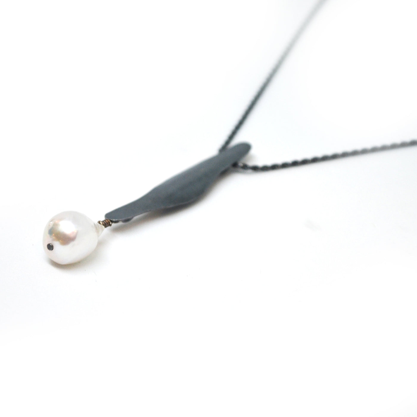 Long Single Pearl Necklace