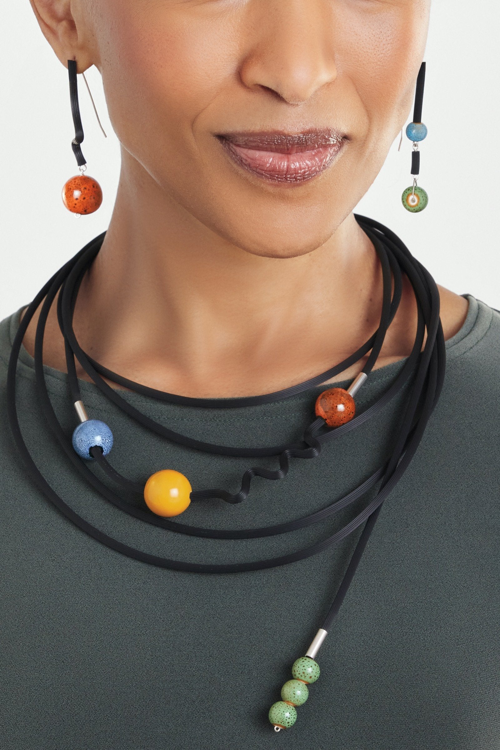 shown with the colors of fall necklace