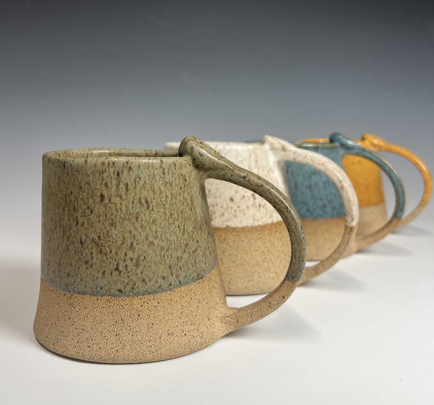 agate, cream, jade, mustard
