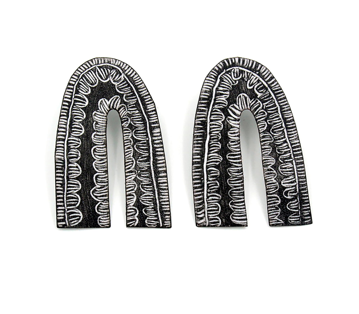 Arch Enamel Earrings