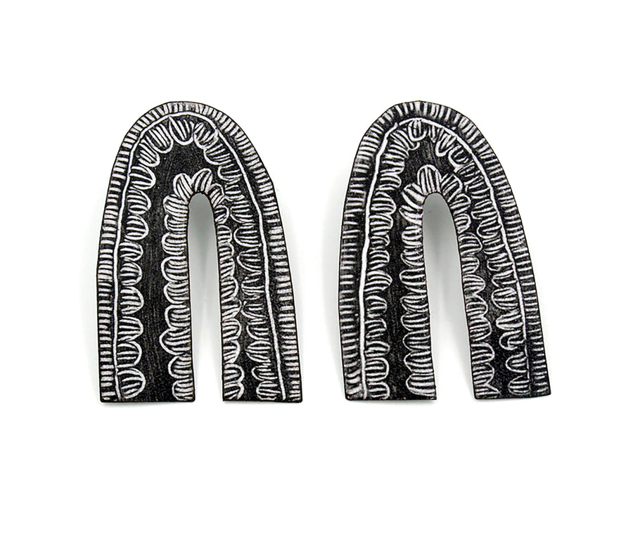 Arch Enamel Earrings