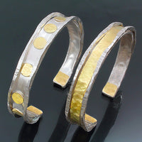 Narrow Cuff in Polka Dot and Plain 