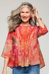Pleated Sunrise Top
