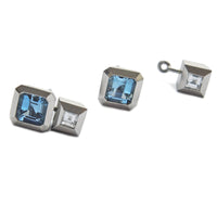Oblique Aquamarine Earrings & Jackets