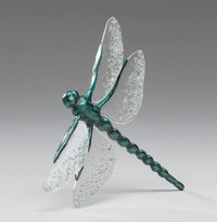 Vibrant Blue Dragonfly with Textured Clear Wings
