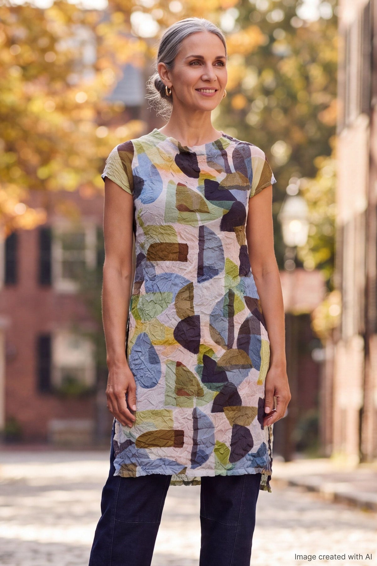 Crushed Mesh Gallery Tunic