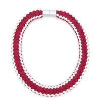 Bright Silver and Cherry Red Necklace