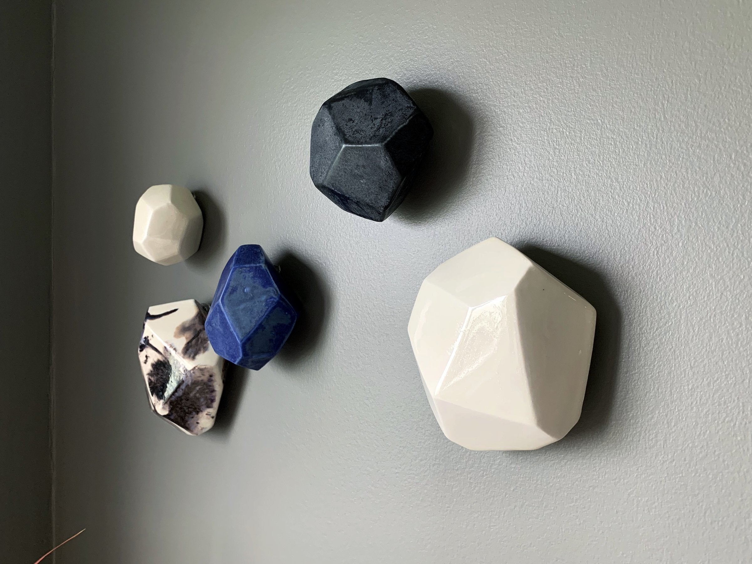 Set of Five Geo Wall Stones