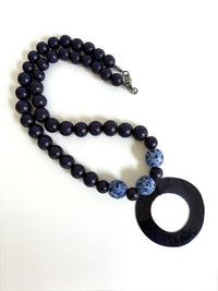 Deep Blue Shell Pendant