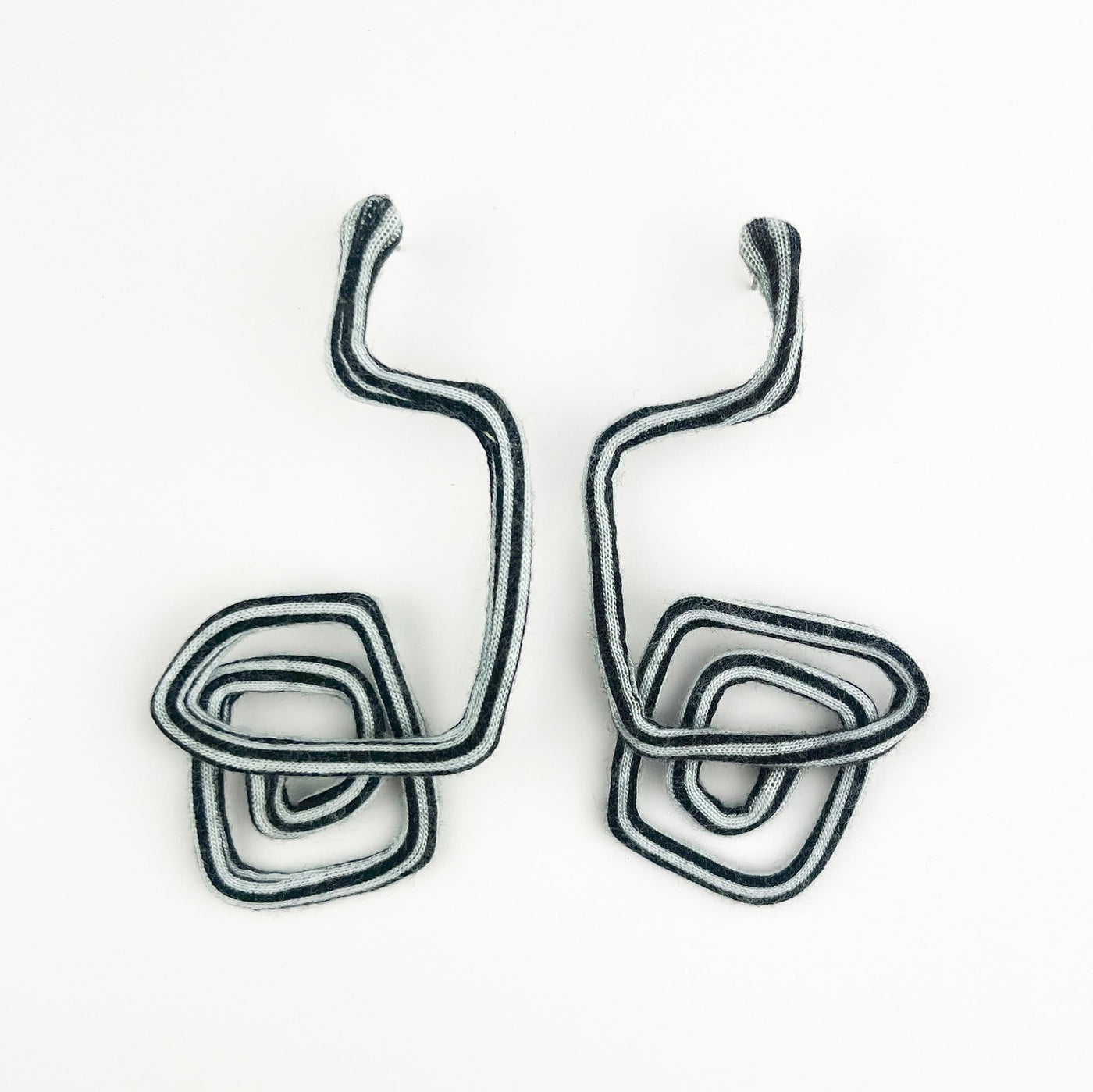 example of the earring's flexibility