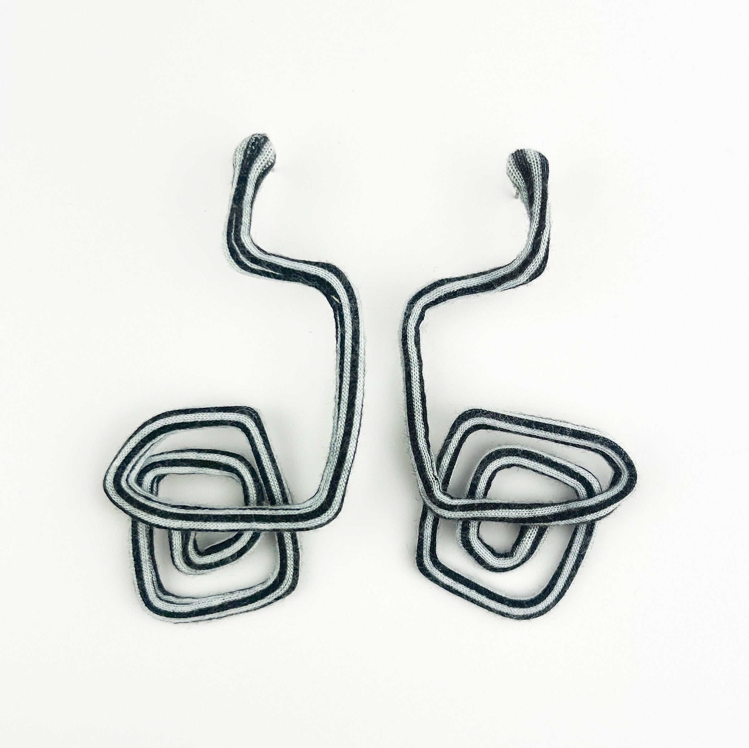 example of the earring's flexibility