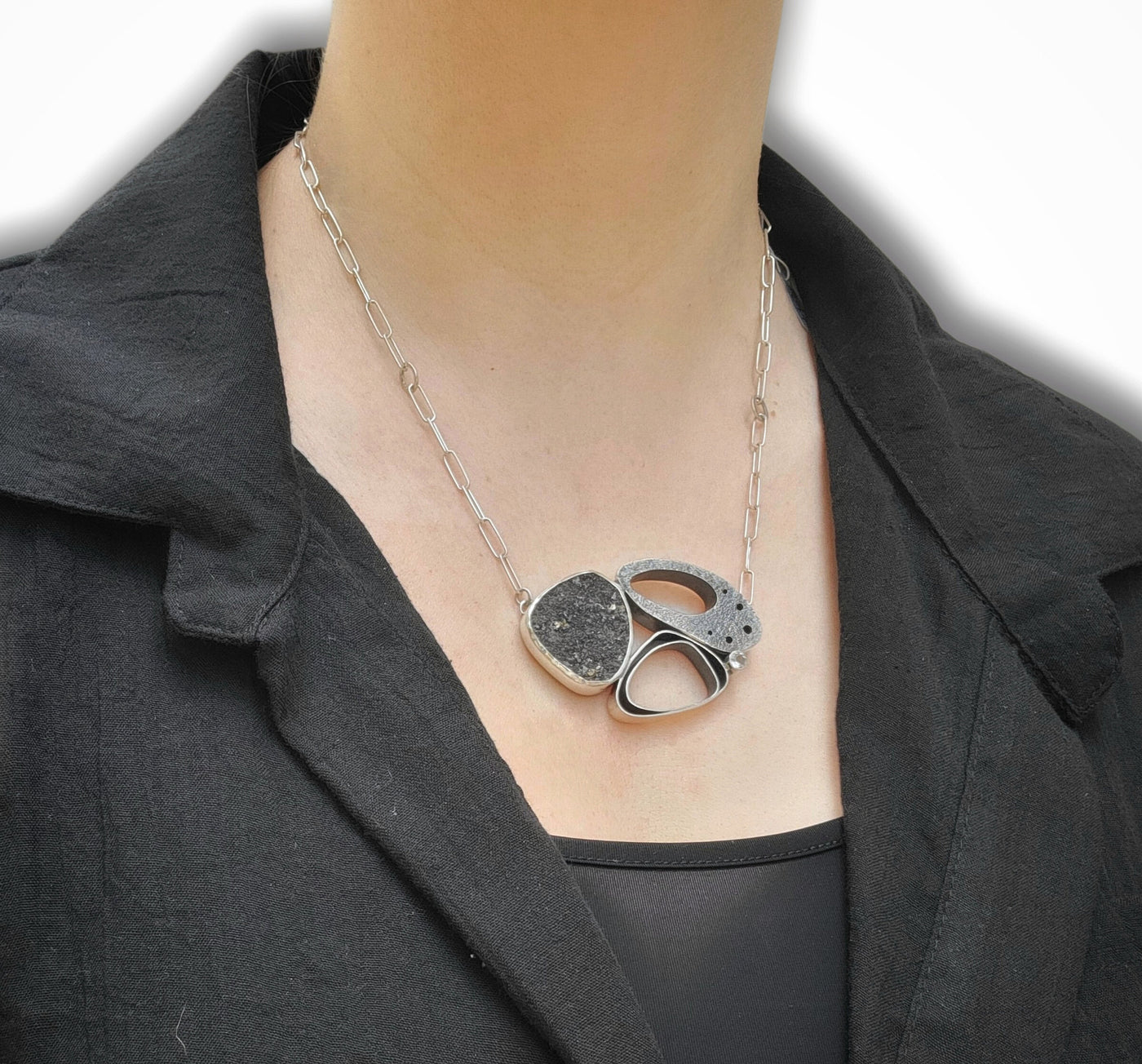 Triple Organic Hollow Pendant