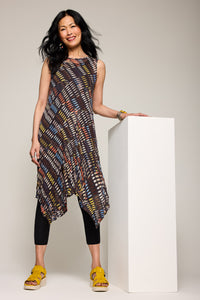 Mesh Asymmetrical Dot Dress
