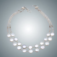 Coin Pearl and Sterling Silver Necklace