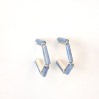 Kyanite Angled Hoop Earrings