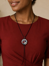 Kandinsky Reversible Silk Art Pendant