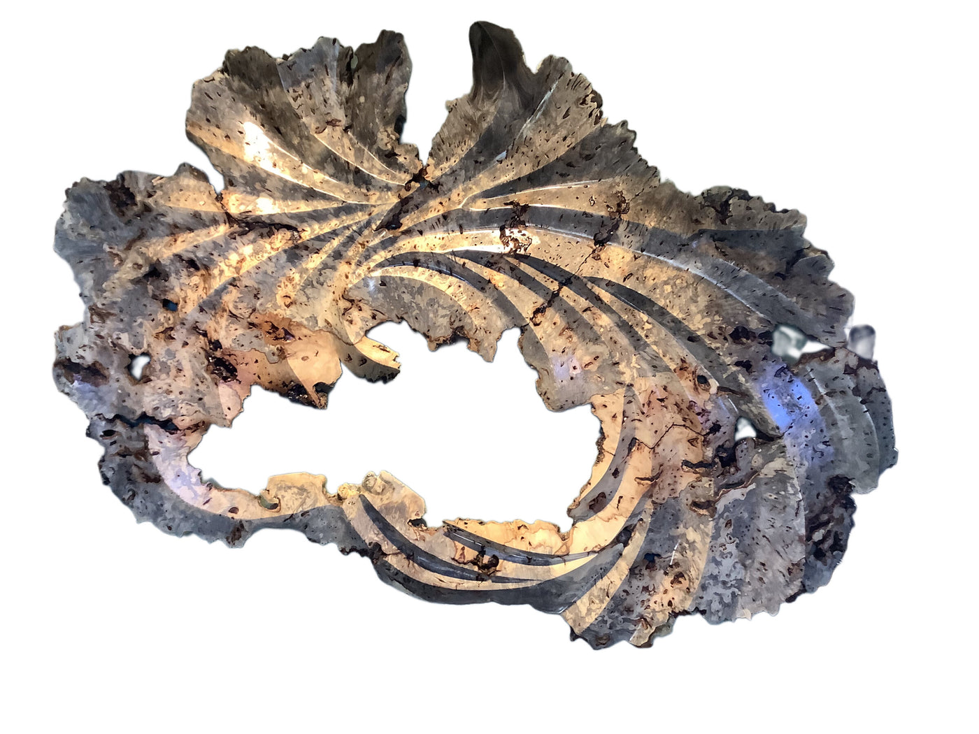 Headdress Buckeye Burl Wall Sculpture