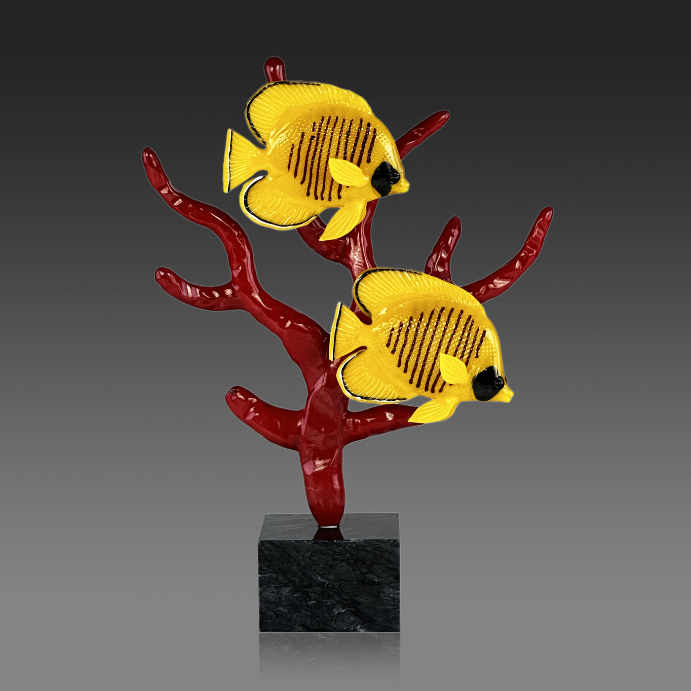 Gold Butterflyfish on Red Branch Coral
