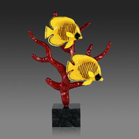 Gold Butterflyfish on Red Branch Coral