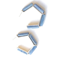 Kyanite Angled Hoop Earrings