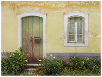 Yellow Wall and Green Door
