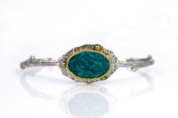 Chrome Dioptase Twig Bracelet