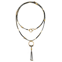 Spinel and Gold Tassel Necklace