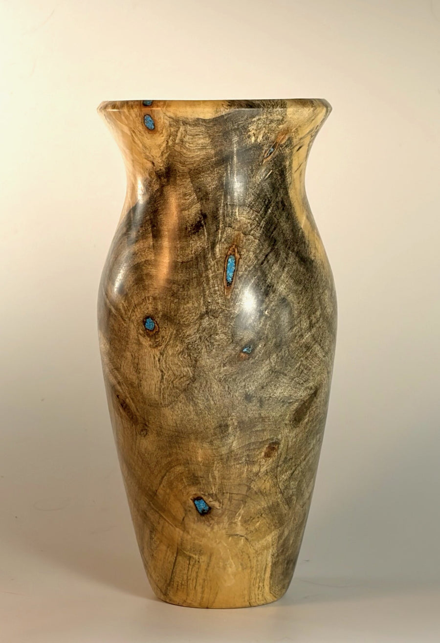 Bud Vase Turned from Buckeye Burl II