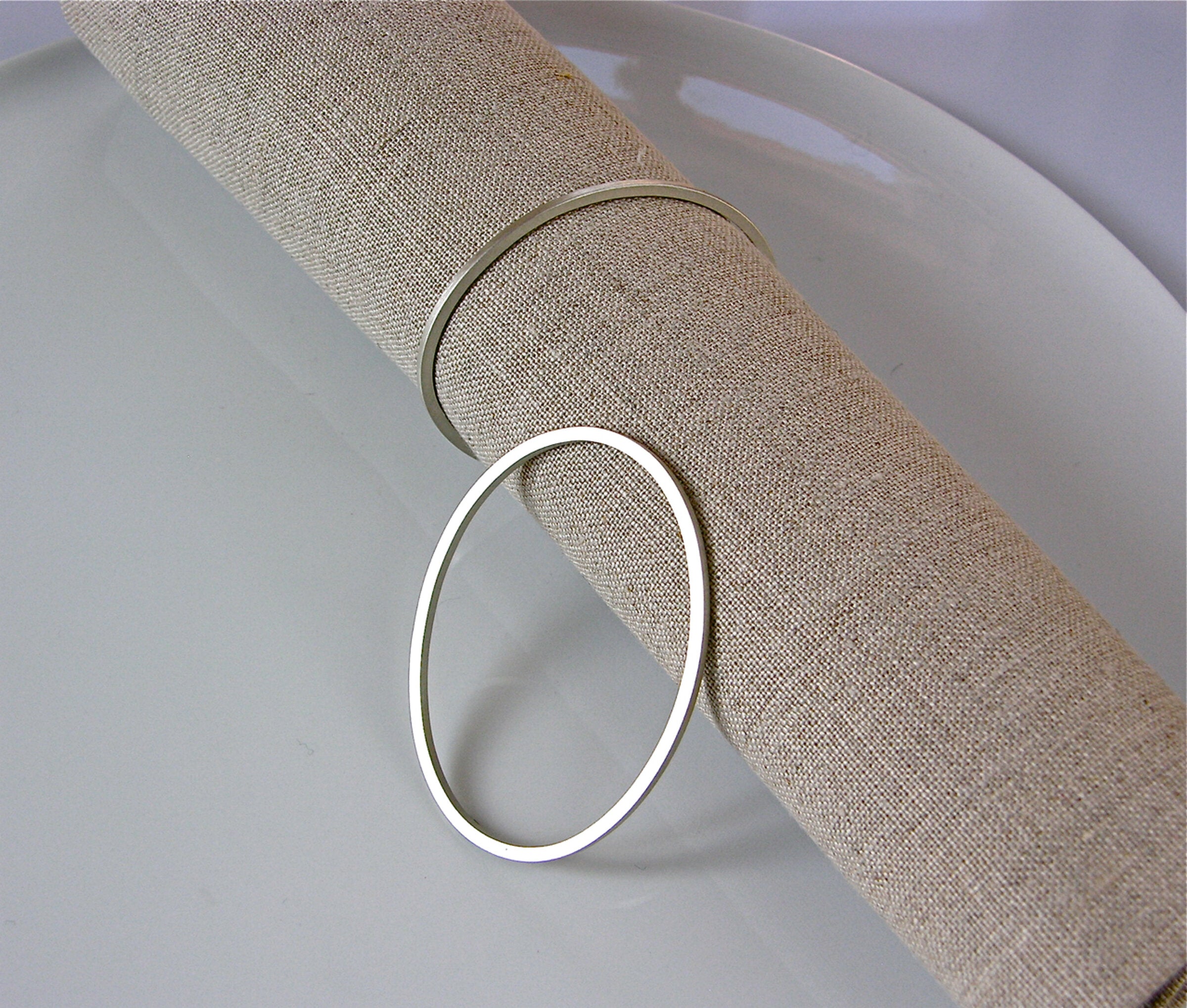 Oval Silver Napkin Ring Set